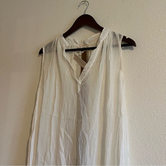 NWT Eberjey Women's White Summer Of Love Russel Chambray Cover Up Dress Size S - Picture 3 of 8